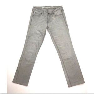 Madewell 27X34 Distress Stretch Straight Leg Jeans